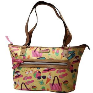 Lily Bloom Bag Summer Beach Flip Flops Ball Tote Shoulder Handbag Purse Women's